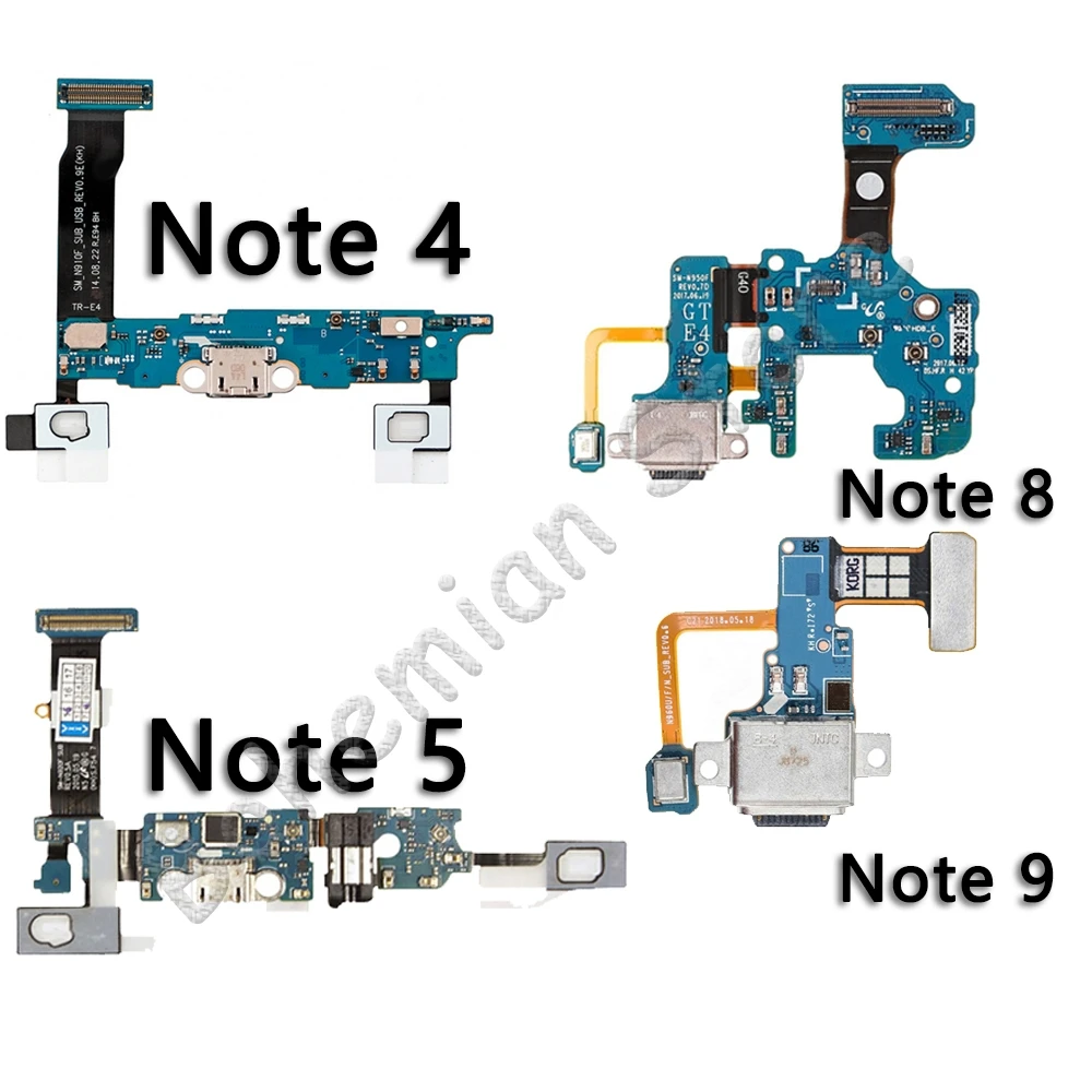 Original USB Port Charger Dock Connector Charging Flex Cable For Samsung Galaxy Note 4 5 8 9 N910F N920F N950F N960F Repair Part | Мобильные