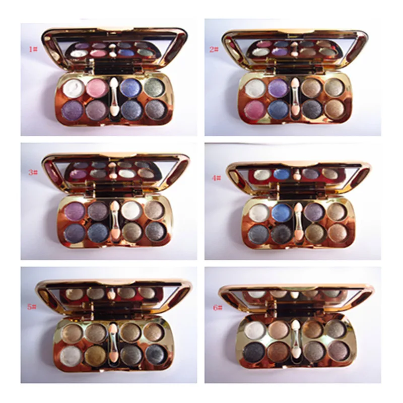

Eye Shadow Makeup Bear 8-Color Slip-Flash Exactly Diamond Eye Shadow Nude Makeup Earth Color Pearly Lustre Flash Strip Brush