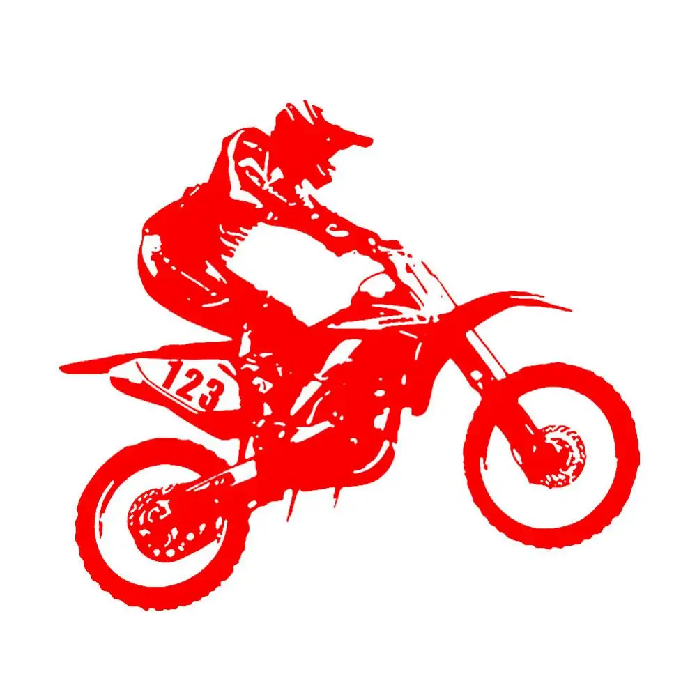 50% Dropshipping!!Motocross Stunts Motorcycle Reflective Car Truck Vehicle Decals Sticker Decor