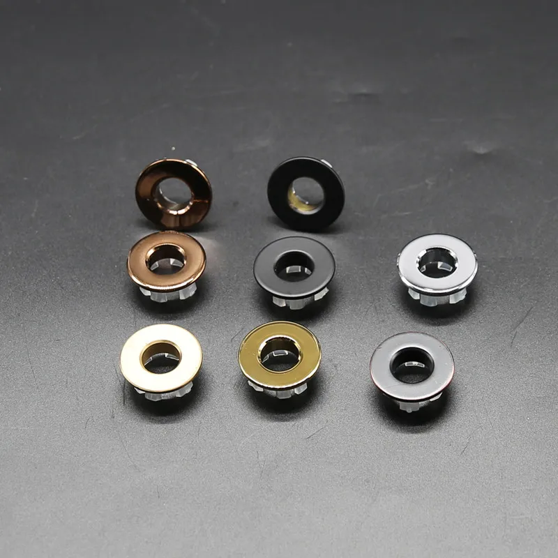 Bathroom Sink Round Hole Overflow Cover Basin Ceramic Pots Overflow Covers Kitchen Sink Bathroom Accessories Black/Gold/Silver