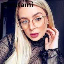 TR90 мульти-граненого хрусталя рамка оправа для очков в стиле кошачьи глаза для Для женщин брендовые сплава круглые прозрачные оттенков женские элегантные прозрачные очки