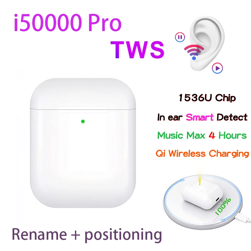 

Original i50000 Pro TWS 1:1 In ear Blutooth Earphone Aire2 Mini Wireless Earbud H1 Aire 2 Headphones Headset PK W1 Chip elari