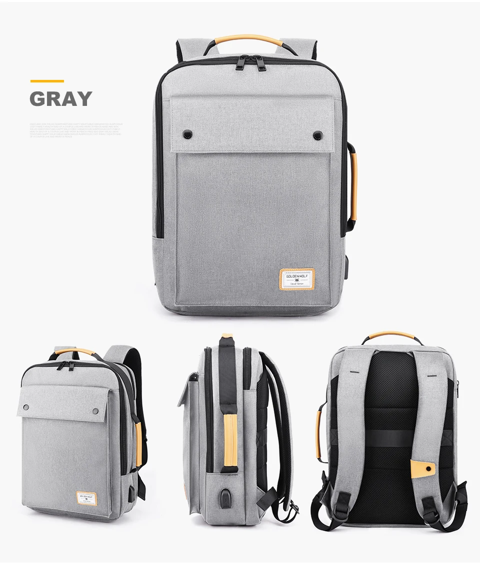 Business Backpack Men Briefcase Travel USB Charging Bag Male Waterproof Laptop 15.6 Inch Notebook Bags Pack Unisex Women Bagpack (10)