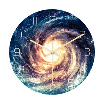 

Cosmic Starry Sky Clocks Wall Art Decor Home Decor Modern Design Acrylic Mute reloj pared Time Watch Living Room Universe Stars