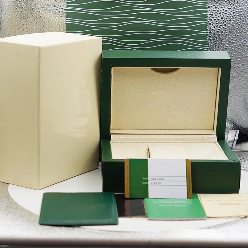 Роскошная зеленая с оригинальной деревянной коробкой для часов бумажники карт