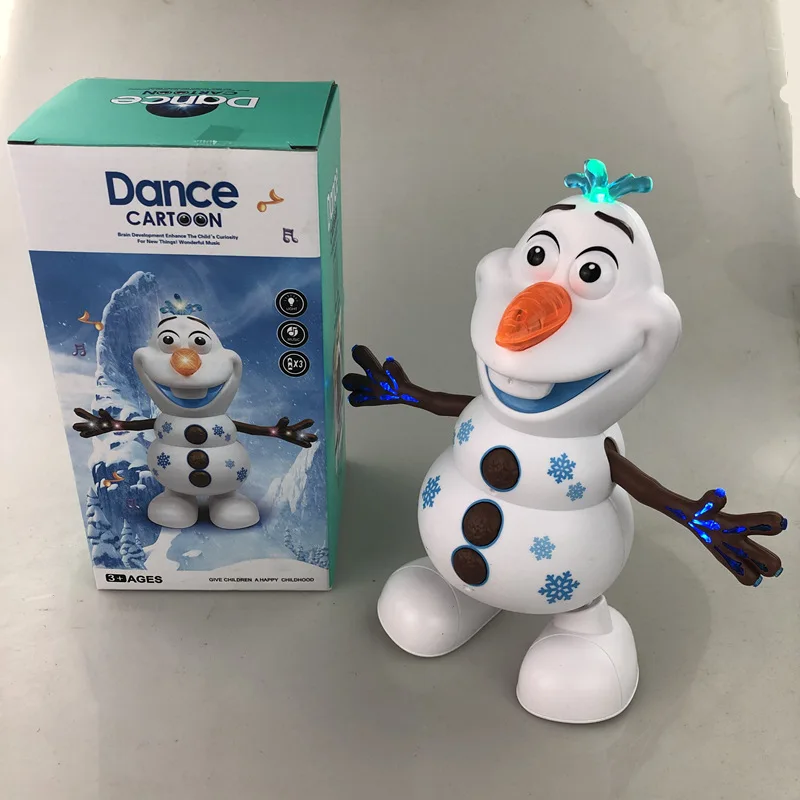 Regalo Educativo para bebés con música con Flash LED TCTC Juguete de muñeco de Nieve de música de Baile eléctrico muñeco de Nieve de Baile y Canto eléctrico Olaf Robot de Juguete 