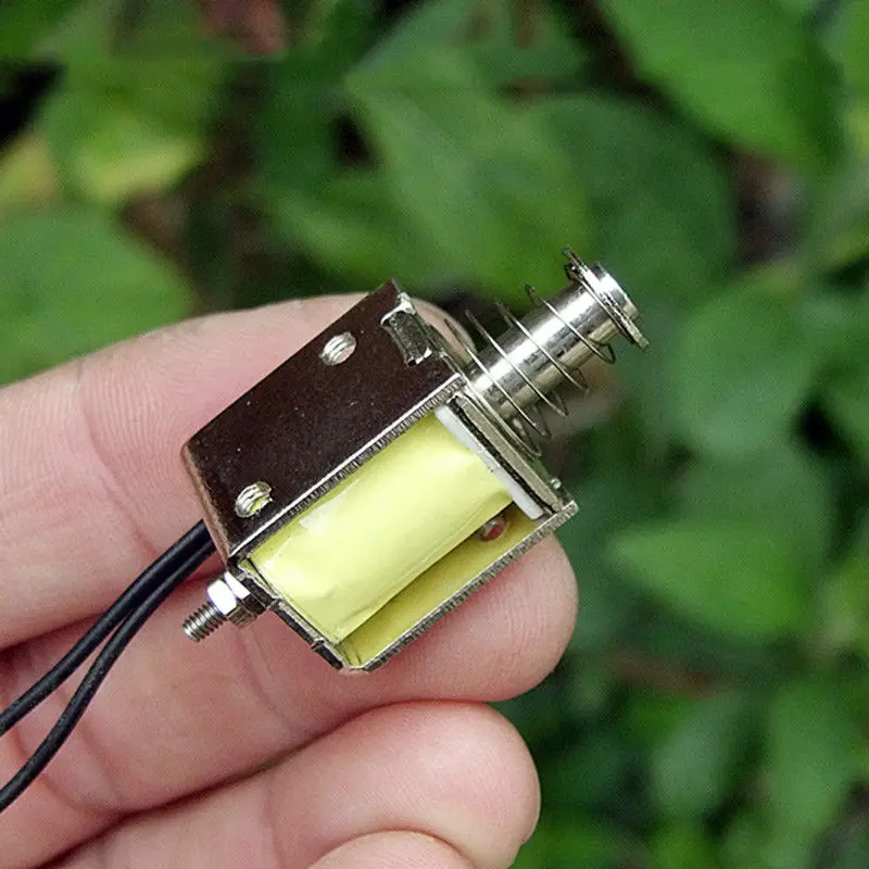 DC 12V пуш-ап Тип стержень Электрический магнит мини Электромагнит ход 9 мм DS-0520S для домашнего использования