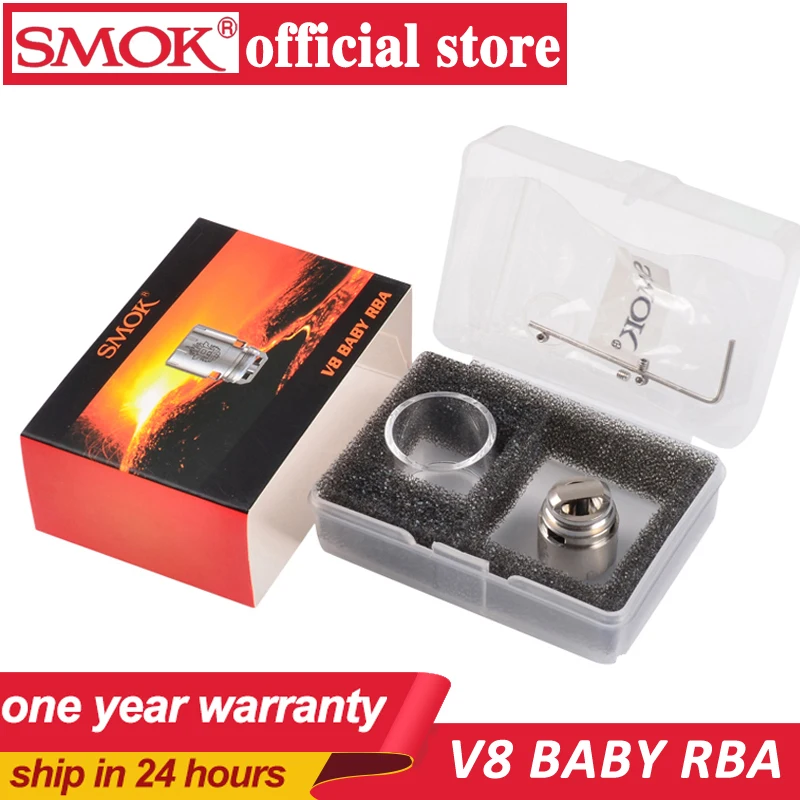 100% Оригинальный Smok TFV8 детский RBA катушка и V8 эксклюзивная стеклянная трубка