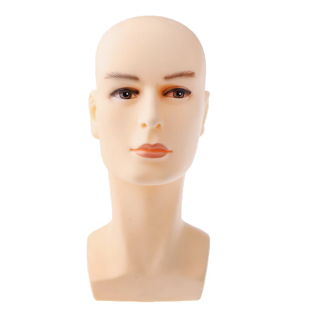 Male Mannequin Manikin Head Model Wig Hair Glasses Display Stand Holder