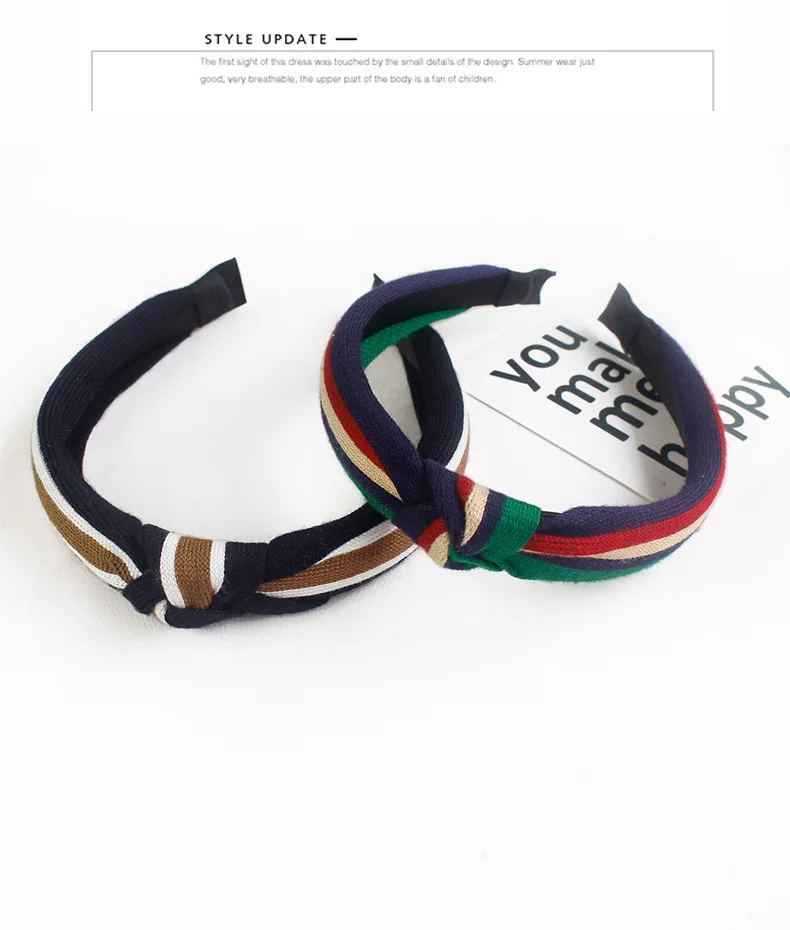 New Products Korean-style Cool Fabric Hair Bands GIRL'S Cool Sports Hair Bands Mixed Colors Knot Hair Band