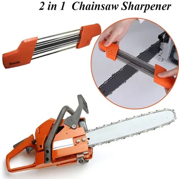 

2 In 1 Easy File Chainsaw Chain Sharpener 3/8 P 4.0mm Saw Teeth Set Fast Sharpening With 2pcs 5/32 Inch Files Chain Sharpener