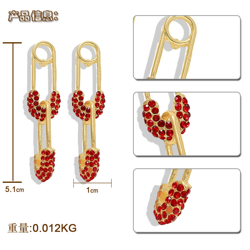 Модные Роскошные блестящие, хрустальные стразы, безопасные шпильки, серьги-гвоздики для женщин, скрепки для бумаги, персонализированные ювелирные вечерние серьги, подарок