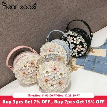 

Bear Leader 2020 New Girls Cute Fashion Style Flowers Cute Bags Children Floral Appliques Crossbody Bags Children's Shoulder Bag