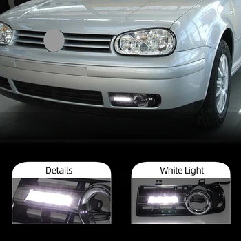 

CSCSNL 2Pcs DRL Daytime Running light For Volkswagen VW Golf 4 MK4 1998 1999 2000 2001 2002 2003 2004 2005 Fog Lamp cover
