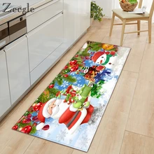 Zeegle Рождественский креативный Дверной Коврик противоскользящий кухонный Коврик для пола гостиная удобный половик для ног Впитывающий Коврик для воды