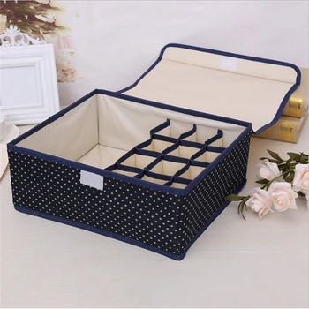

Oxford Thicken 1pcs 13 grid underwear Socks Ties Panties Sundry large capacity Foldable storage box Household Closet Organizer