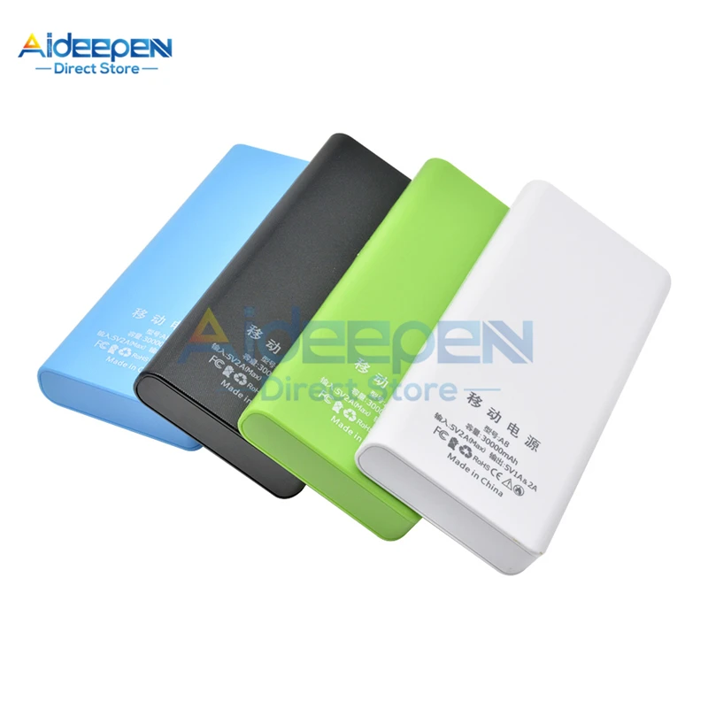 Portable 8x18650 Battery DIY Mobile Power Bank Shell Case Box LCD Display Dual USB Powerbank For Xiaomi Huawei iPhone | Инструменты
