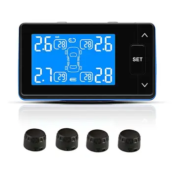 

Car Smart Tire Pressure Monitoring System Cigarette Lighter Plug with Blue Display Screen