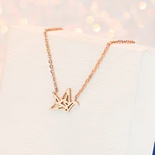 18KGP ローズゴールドカラーのチタン鋼紙クレーンペン(China)