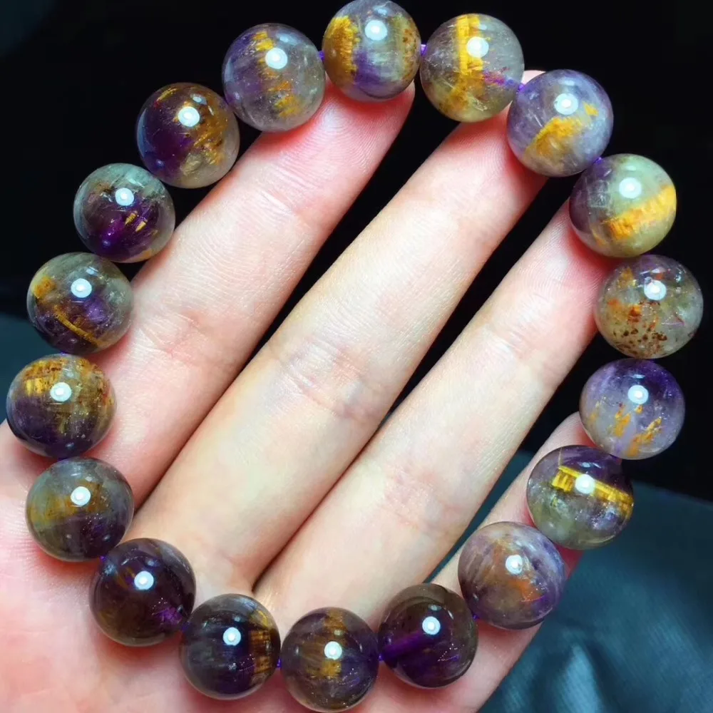 Purple Rutilated Quartz Bracelet (1)