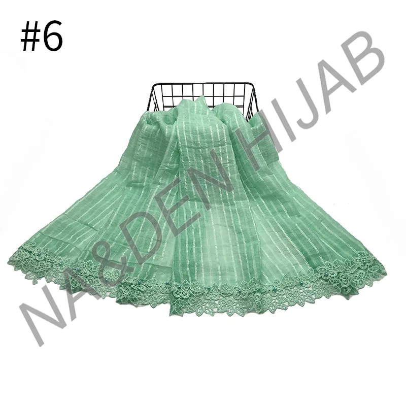 Classical Retro Print Scarf Pearls Lace Women Autumn Paris Yarn Shawl Wrap Soft Voile Scarf Ladies Long Scarves Stoles Hijab - Цвет: 6