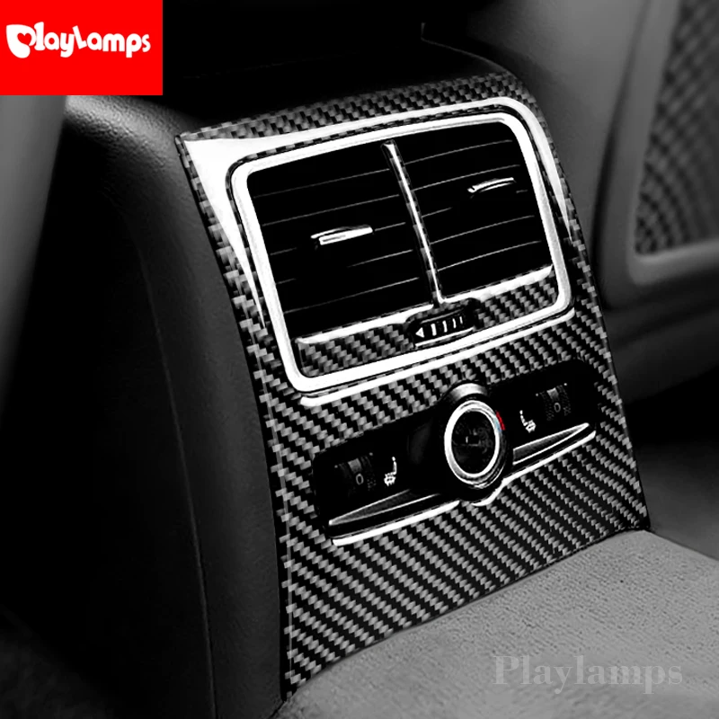

Car Styling For Audi a6 c5 c6 2005-2011 Carbon Fiber Rear Air Condition Vent Decorative Stickers Auto interior Accessories