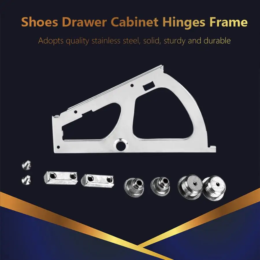 

3 Types 1 Pair Shoes Drawer Cabinet Hinges Frame Movable Turning Rack Fittings