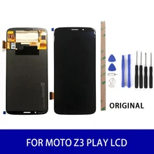 Для Motolora Moto Z3 Play ЖК-дисплей с сенсорным экраном Панель дигитайзер сборка экрана Запасные части 2160*1080 черный