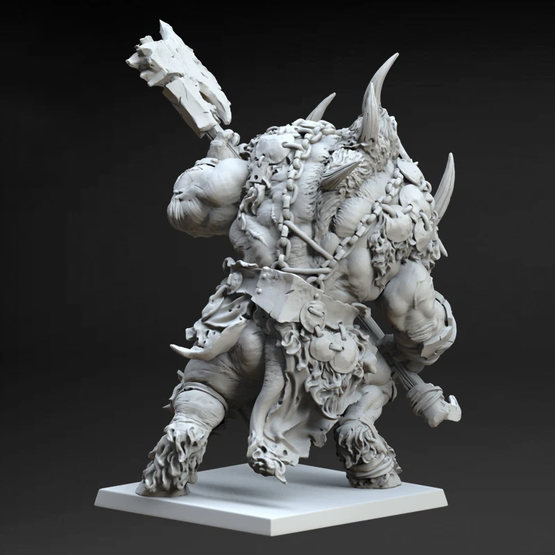 132 56mm Undead Minotaur 3D печатная Смола Модель Фигурки Неокрашенная (art.: 3920b51dbbee8) - 3920b51dbbee8