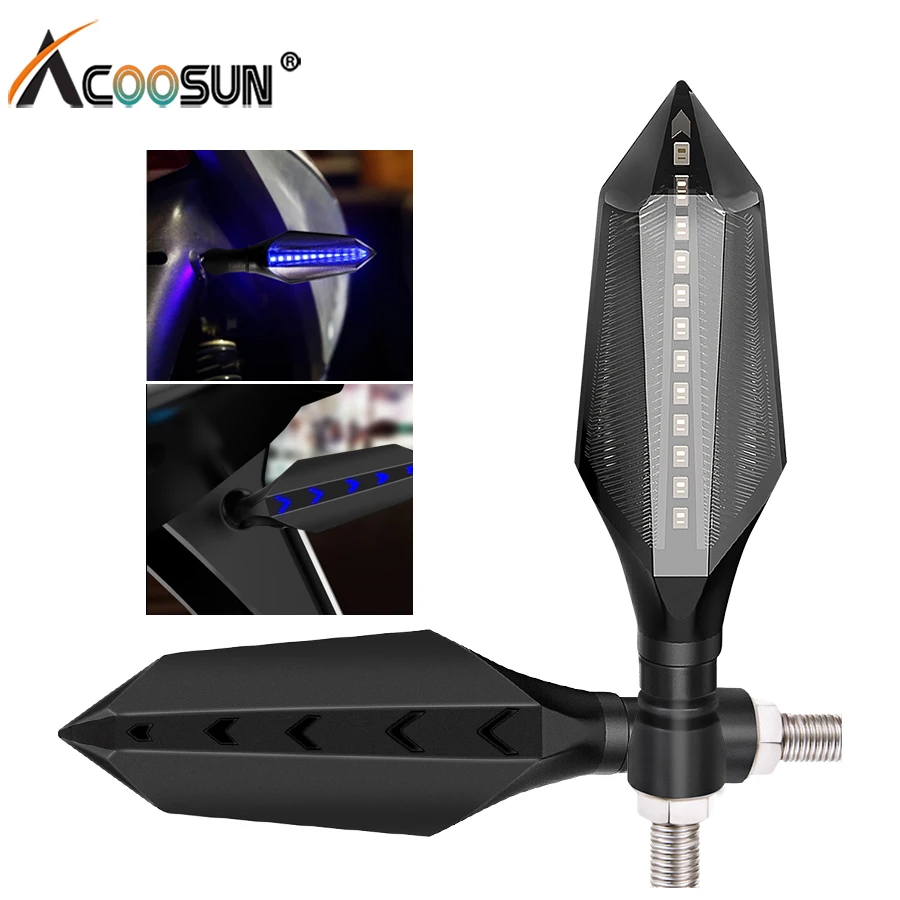 

Signal Lamp Led Turn Signal Lights Motorcycle Flowing Flashing Water Light Bendable Tail Lamp Scooter Motors Brake Signal Bulbs