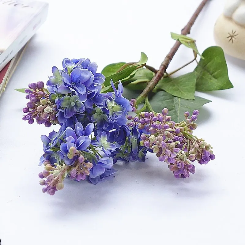  JAROWN Artificial Flowers Silk Lilac Fake Flowers Home Decoration Accessories Wedding Party Bride Bouquet DIY Material Flores (31)