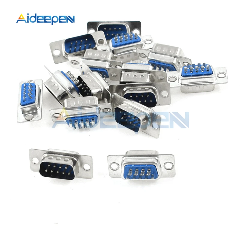 

10Pcs/lot DB9 9 Pin Female/Male Plug Adapters DB9 Plastic Plug Socket Connector