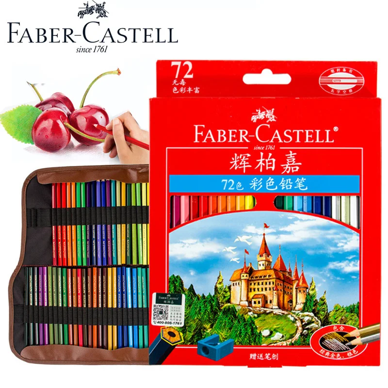 Faber Castell Oil Colored Pencils professional premier lapis de cor 36 48 72 colour sketch pencil Colouring drawing Art Set faber castell watercolor pencils 24 36 48 60 72 tin set water soluble premier colored pencil aquarell soft paint wooden crayons