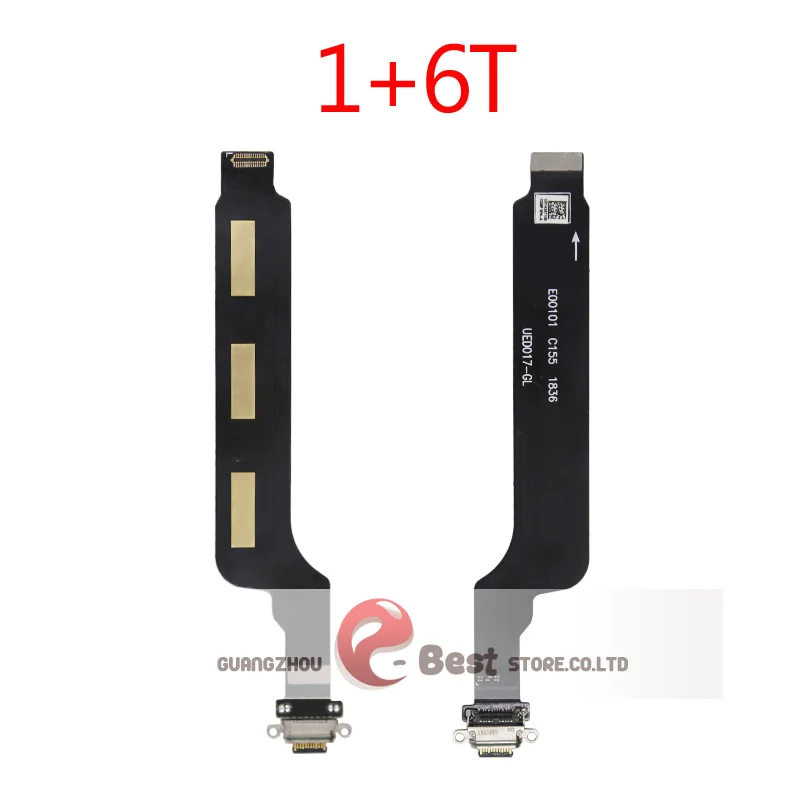 Высокое качество для OnePlus one, два, три, пять, один плюс 1, 2, 3, 5, T, 6, 6t usb зарядный порт, док-станция, гибкий кабель, запчасти в сборе - Цвет: For One Plus 6t