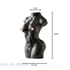 Human Body Ceramic Vase Black and White Nude Abstract Human Female Naked Girl Flower Vase Home Decoration Crafts Ornaments 6