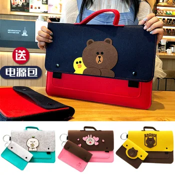 

High quality Felt laptop bag Macbook air 13 case Cartoon briefcase Laptop case apple computer laptop bags for women macbook case
