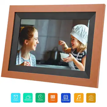 

10.1 Inch WIFI Digital Photo Frame 1280*800 IPS Touch Screen Support 1080P Video Built-in Alarm Clock Weather Clock Calendar