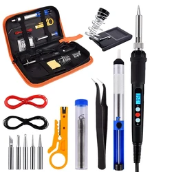 Kit de fer à souder, outils de soudage avec écran LCD à commande numérique, température réglable de soudage 