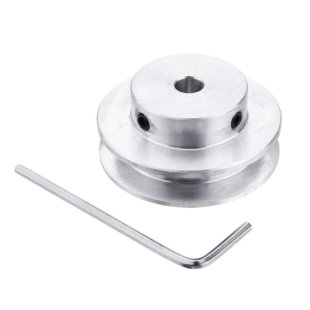 Size : 10mm DEFTSHEEP 1pc Aluminum Alloy 40mm Single Groove Pulley 4-12mm Fixed Bore Pulley Wheel for Motor Shaft 6mm Belt