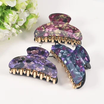 

Girl Temperament Hair Claw Acetate Hair Clamp Barrette Simple Geometry Hairpin Large Hair Accessories