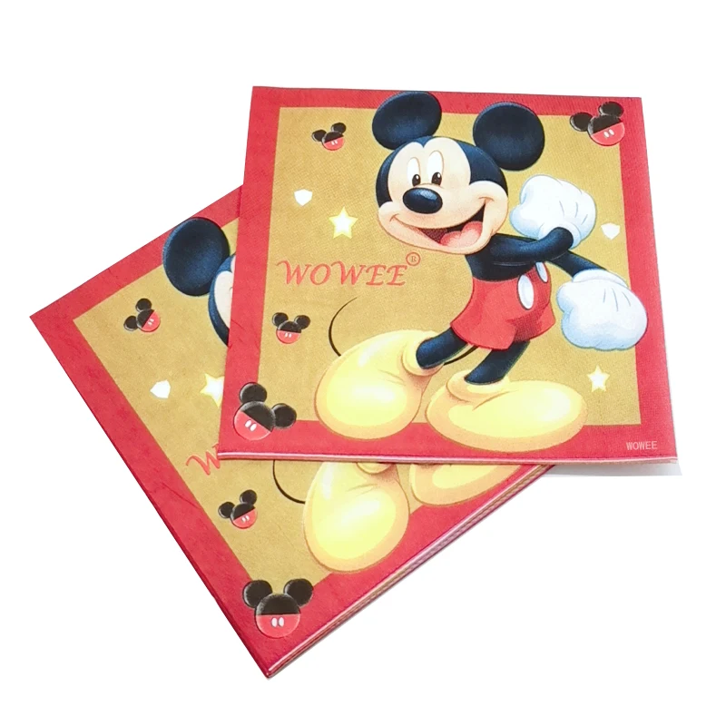 For 6 Kids Red Mickey Mouse Party Supplies Decorations Birthday Party Favors Napkins Tablecloth Balloons Caketopper
