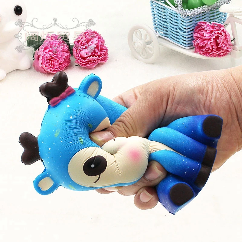 Дети и взрослые Kawaii звезда олень медленно растет сжимаемые амулеты игрушки