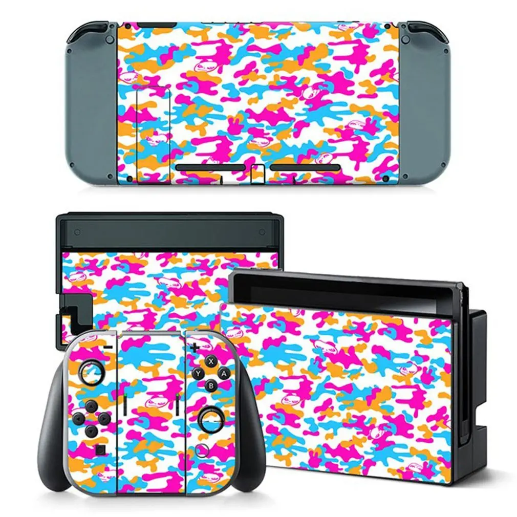 

Camouflage series Full Set Faceplate Skin Decal Stickers Protector Wrap Skin Decal for Nintend Switch