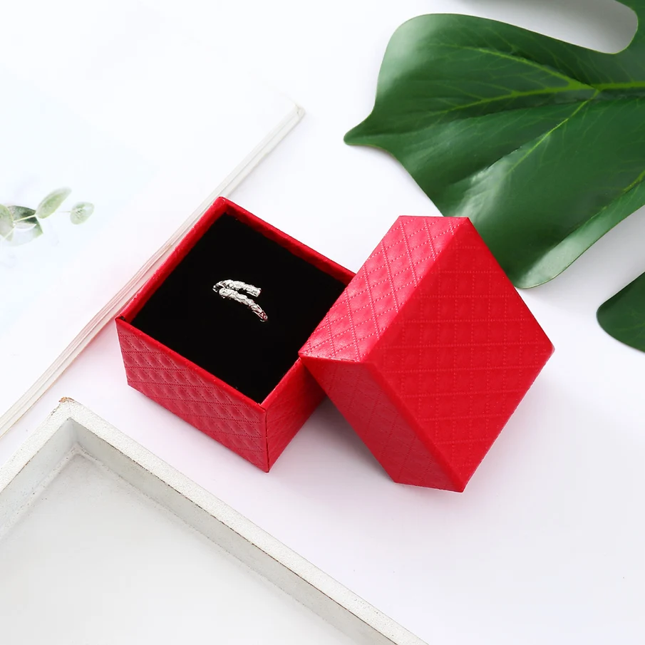 Square Jewelry Organizer Box For Earrings Necklace Bracelet Display Gift Box Holder Packaging Cardboard Boxes Black 7.5x7.5