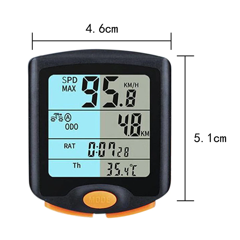 1Pc Rainproof Bicycle Speedometer Bike Cycle Computer Wireless Cycling Computer Bicycle Speed Bike Power Meter Accessories