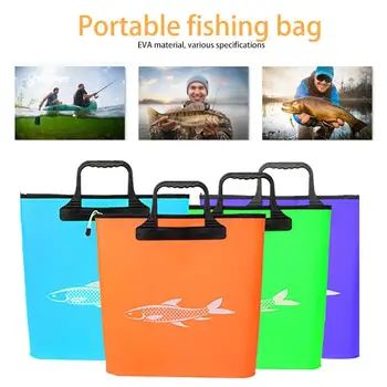 

Collapsible Sink Pouch Fishing Tackle Bag Fishing Bag Camping EVA Outdoor Sport Fishing Bucket Handbag Wash Basin Convenient