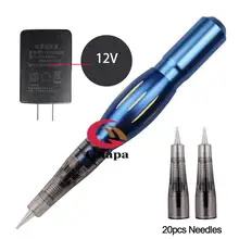 Micropigmenacion dermografo 12V Перманентный макияж бровей машина татуировки ручка роторная Татуировка пистолет со швейцарским Мотором для татуировки Ombre