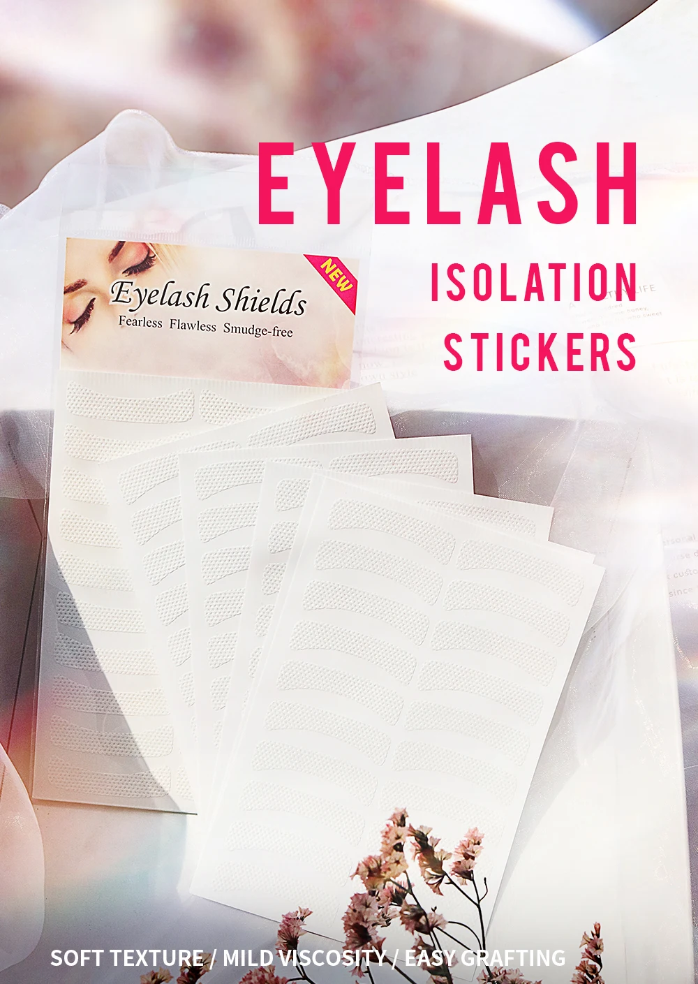 Description Picture 2 of itemGLAMLASH 50pairs/pack Paper Patches 3D Eyelash Under Eye Pads Lash Eyelash Extension Practice Eye Tips Sticker Wraps Makeup Tool