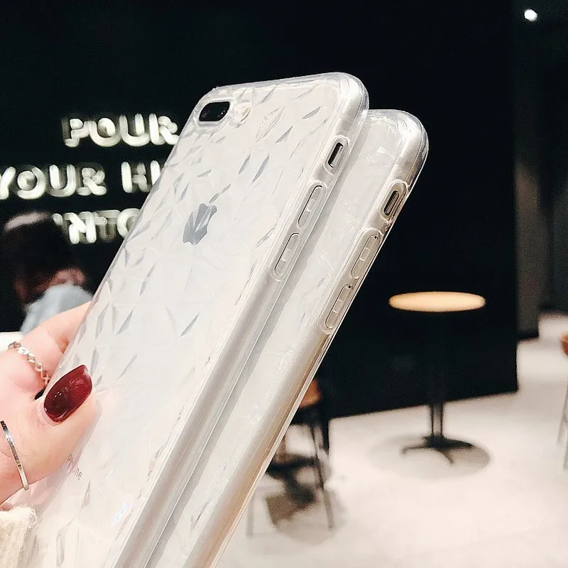 Алмаз текстура чехол для samsung galaxy A30 A50 A40 A70 J4 J6 S8 S9 плюс S10 Lite A7 A9 мягком переплете Роскошные прозрачные ультратонкие