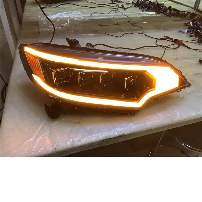 Cob боковые поворотные сигнальные части Automovil Стайлинг авто лампы светодиодные ходовые фары Задние Автомобильные фары в сборе 14 15 16 для Honda Fit